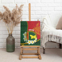 Personalised PNG Oro Provins Canvas Wall Art Papua New Guinea Plumeria Melanesian Pattern LT14 - Polynesian Pride