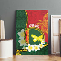 Personalised PNG Oro Provins Canvas Wall Art Papua New Guinea Plumeria Melanesian Pattern LT14 - Polynesian Pride