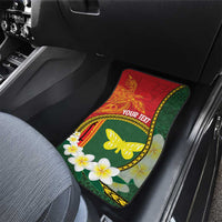 Personalised PNG Oro Provins Car Mats Papua New Guinea Plumeria Melanesian Pattern LT14 - Polynesian Pride