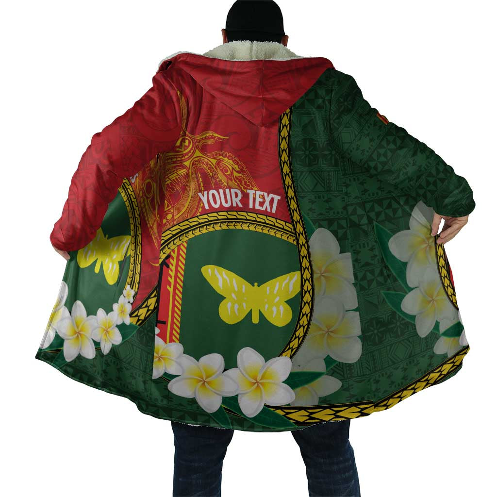 Personalised PNG Oro Provins Cloak Papua New Guinea Plumeria Melanesian Pattern - Polynesian Pride