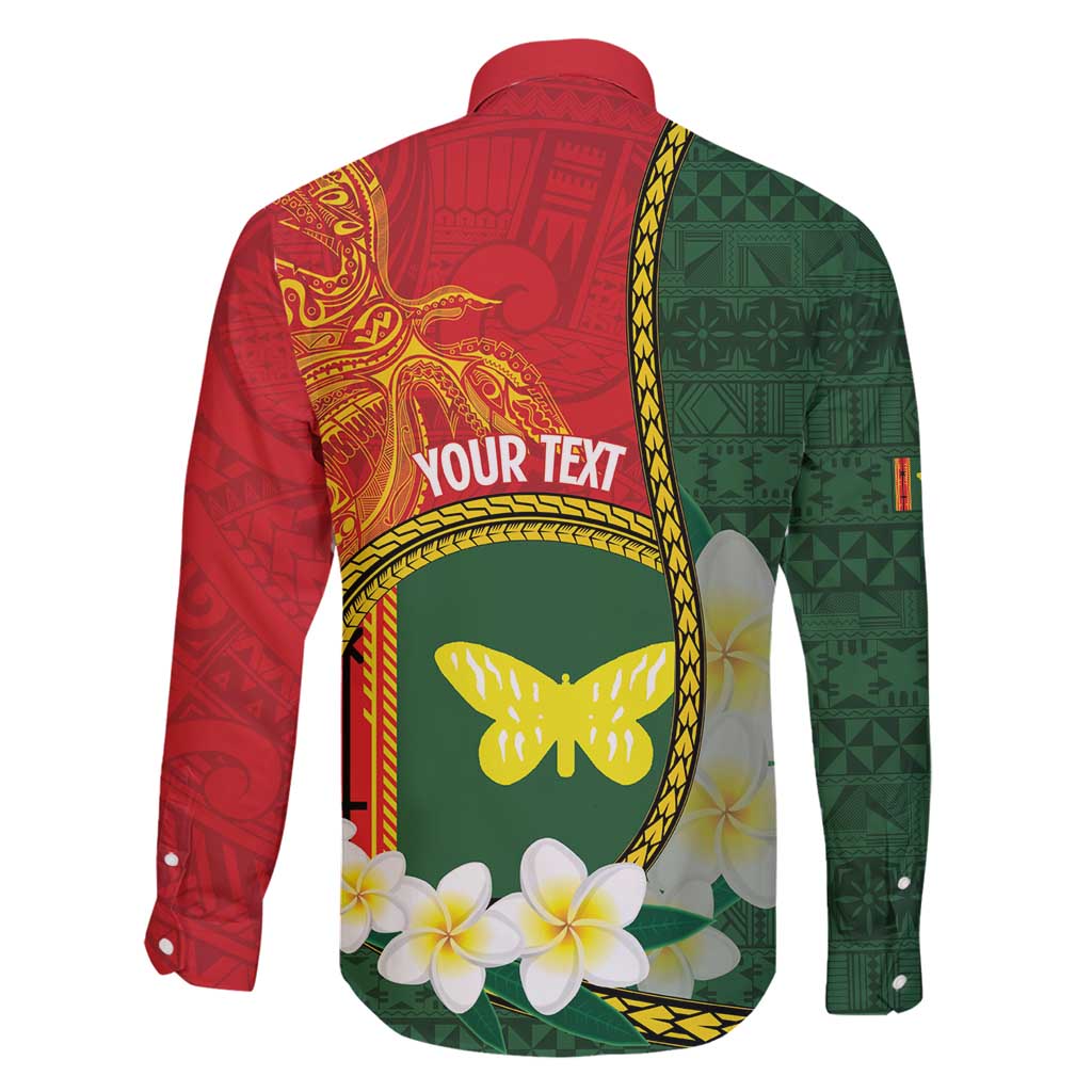 Personalised PNG Oro Provins Family Matching Off Shoulder Short Dress and Hawaiian Shirt Papua New Guinea Plumeria Melanesian Pattern - Polynesian Pride