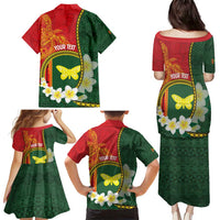 Personalised PNG Oro Provins Family Matching Puletasi and Hawaiian Shirt Papua New Guinea Plumeria Melanesian Pattern - Polynesian Pride