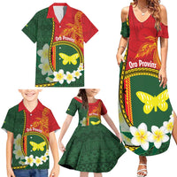 Personalised PNG Oro Provins Family Matching Summer Maxi Dress and Hawaiian Shirt Papua New Guinea Plumeria Melanesian Pattern - Polynesian Pride