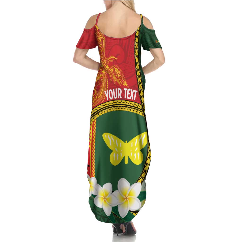 Personalised PNG Oro Provins Family Matching Summer Maxi Dress and Hawaiian Shirt Papua New Guinea Plumeria Melanesian Pattern - Polynesian Pride