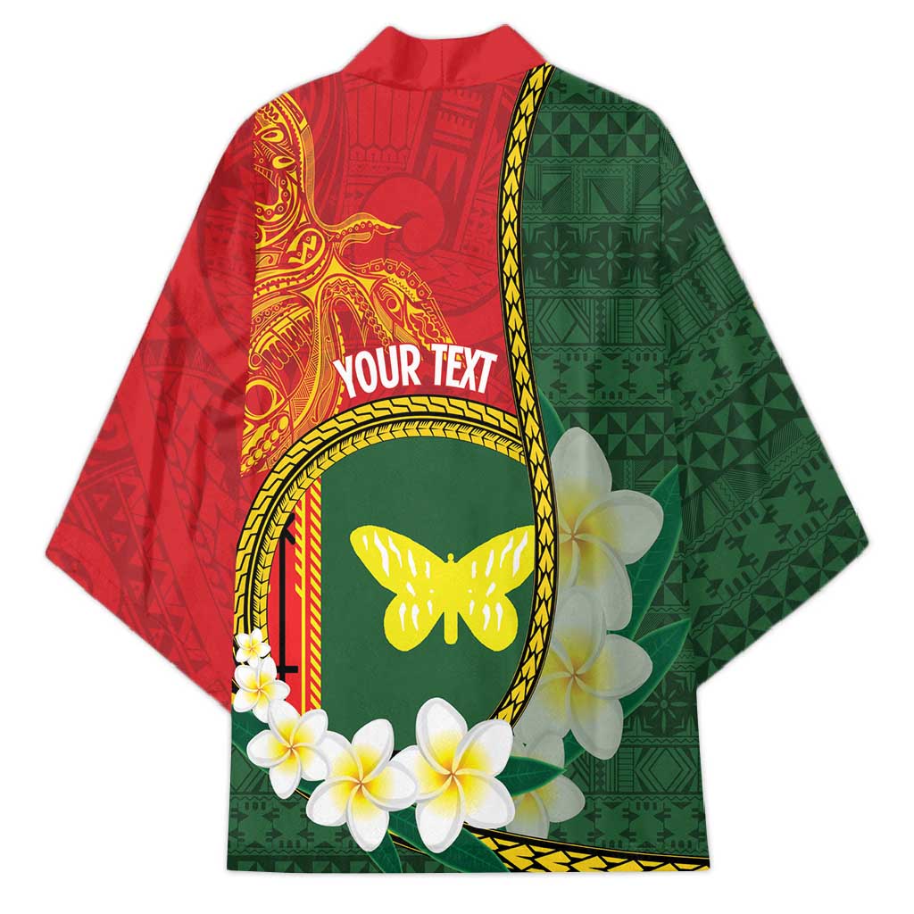 Personalised PNG Oro Provins Kimono Papua New Guinea Plumeria Melanesian Pattern - Polynesian Pride