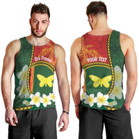Personalised PNG Oro Provins Men Tank Top Papua New Guinea Plumeria Melanesian Pattern LT14 - Polynesian Pride
