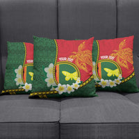 Personalised PNG Oro Provins Pillow Cover Papua New Guinea Plumeria Melanesian Pattern - Polynesian Pride