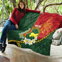 Personalised PNG Oro Provins Quilt Papua New Guinea Plumeria Melanesian Pattern - Polynesian Pride