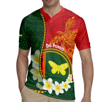 Personalised PNG Oro Provins Rugby Jersey Papua New Guinea Plumeria Melanesian Pattern LT14 - Polynesian Pride