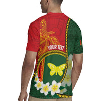 Personalised PNG Oro Provins Rugby Jersey Papua New Guinea Plumeria Melanesian Pattern LT14 - Polynesian Pride