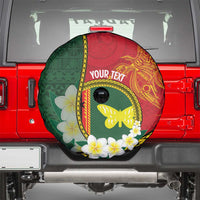 Personalised PNG Oro Provins Spare Tire Cover Papua New Guinea Plumeria Melanesian Pattern - Polynesian Pride