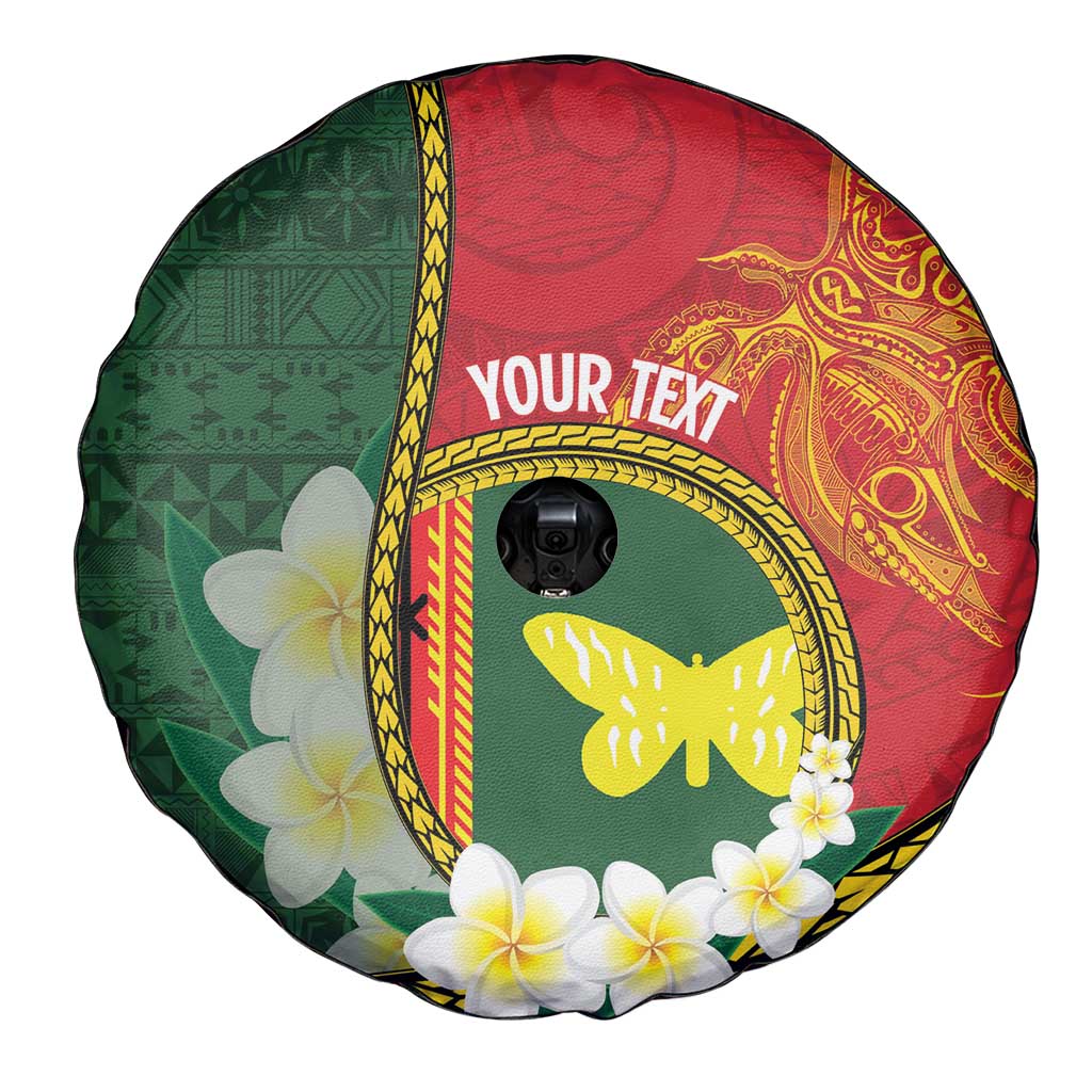 Personalised PNG Oro Provins Spare Tire Cover Papua New Guinea Plumeria Melanesian Pattern - Polynesian Pride