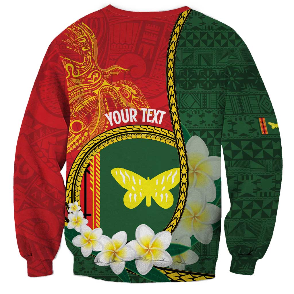 Personalised PNG Oro Provins Sweatshirt Papua New Guinea Plumeria Melanesian Pattern LT14 - Polynesian Pride