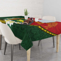 Personalised PNG Oro Provins Tablecloth Papua New Guinea Plumeria Melanesian Pattern LT14 - Polynesian Pride