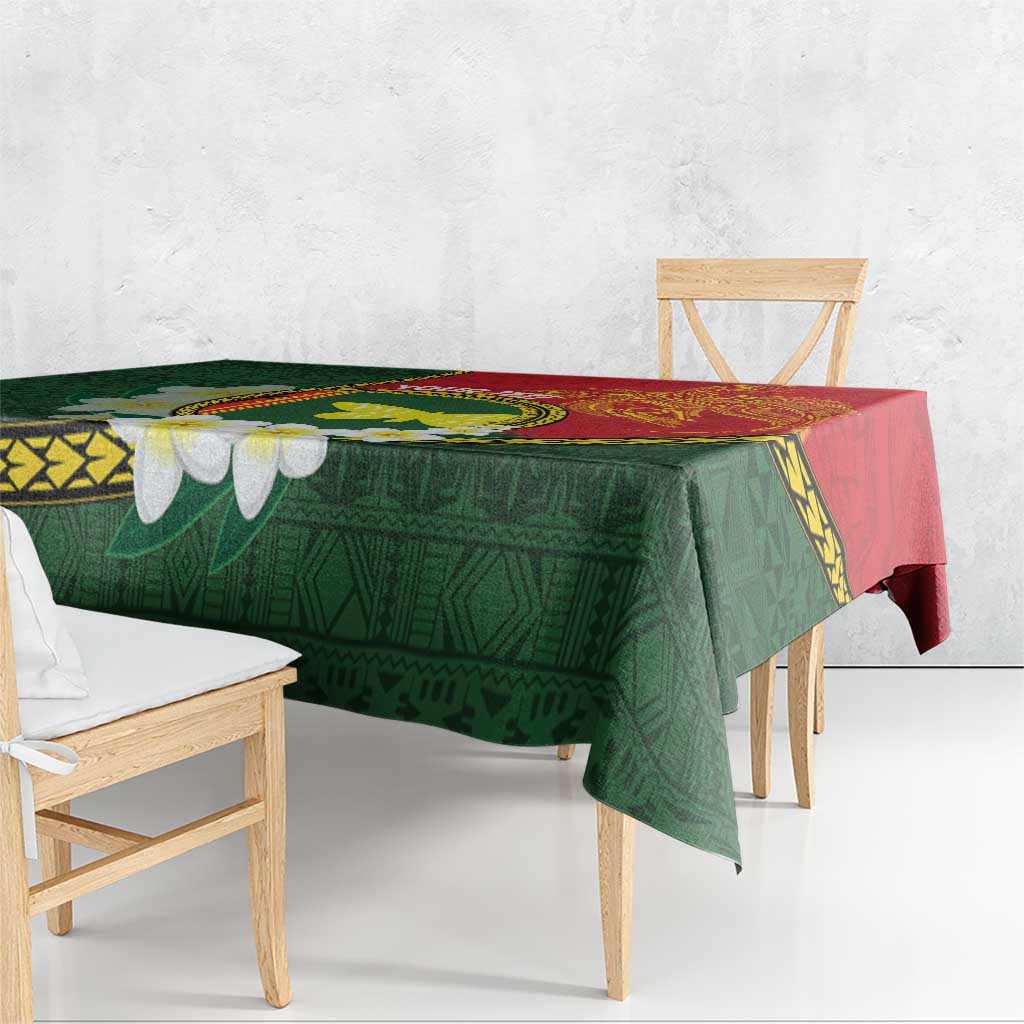 Personalised PNG Oro Provins Tablecloth Papua New Guinea Plumeria Melanesian Pattern LT14 - Polynesian Pride