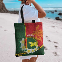Personalised PNG Oro Provins Tote Bag Papua New Guinea Plumeria Melanesian Pattern LT14 - Polynesian Pride