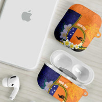 Personalised PNG Niu Ailan AirPods Case Papua New Guinea Plumeria Melanesian Pattern - Polynesian Pride