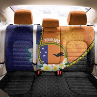 Personalised PNG Niu Ailan Back Car Seat Cover Papua New Guinea Plumeria Melanesian Pattern - Polynesian Pride