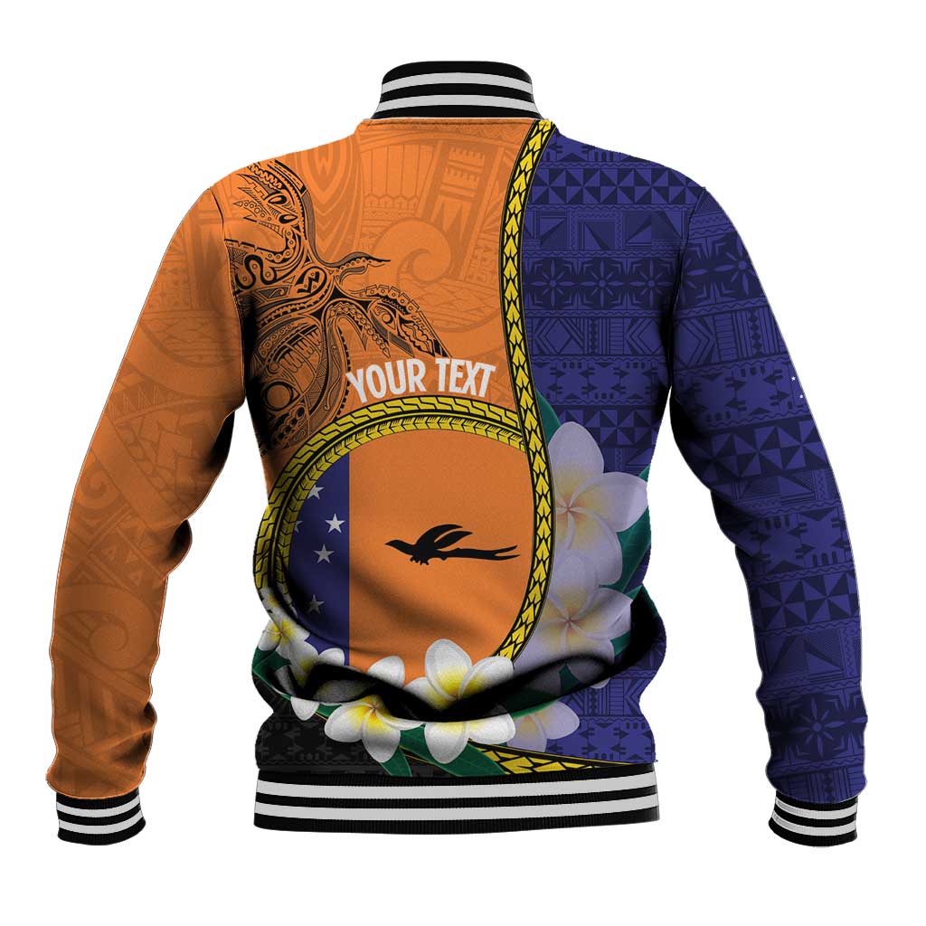 Personalised PNG Niu Ailan Baseball Jacket Papua New Guinea Plumeria Melanesian Pattern LT14 - Polynesian Pride