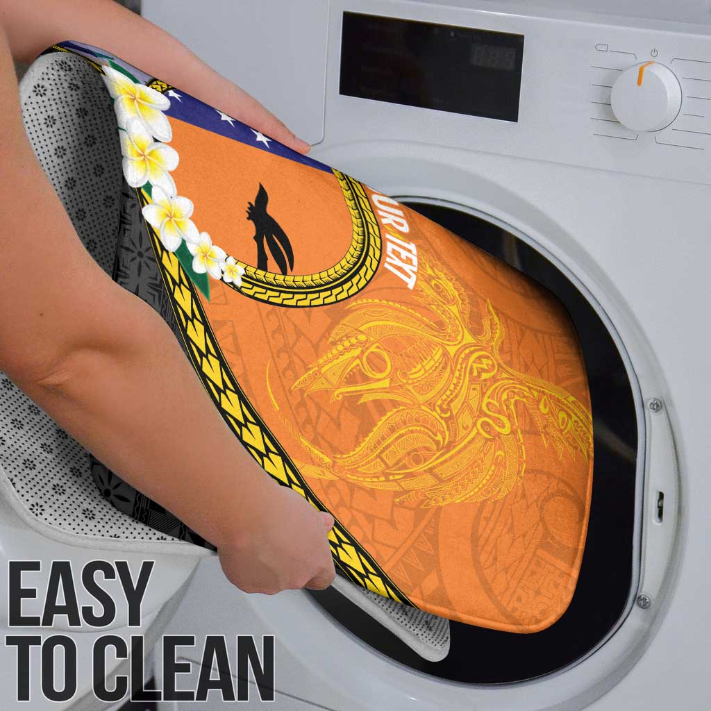 Personalised PNG Niu Ailan Bathroom Set Papua New Guinea Plumeria Melanesian Pattern - Polynesian Pride