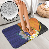 Personalised PNG Niu Ailan Bathroom Set Papua New Guinea Plumeria Melanesian Pattern - Polynesian Pride