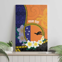 Personalised PNG Niu Ailan Canvas Wall Art Papua New Guinea Plumeria Melanesian Pattern LT14 - Polynesian Pride