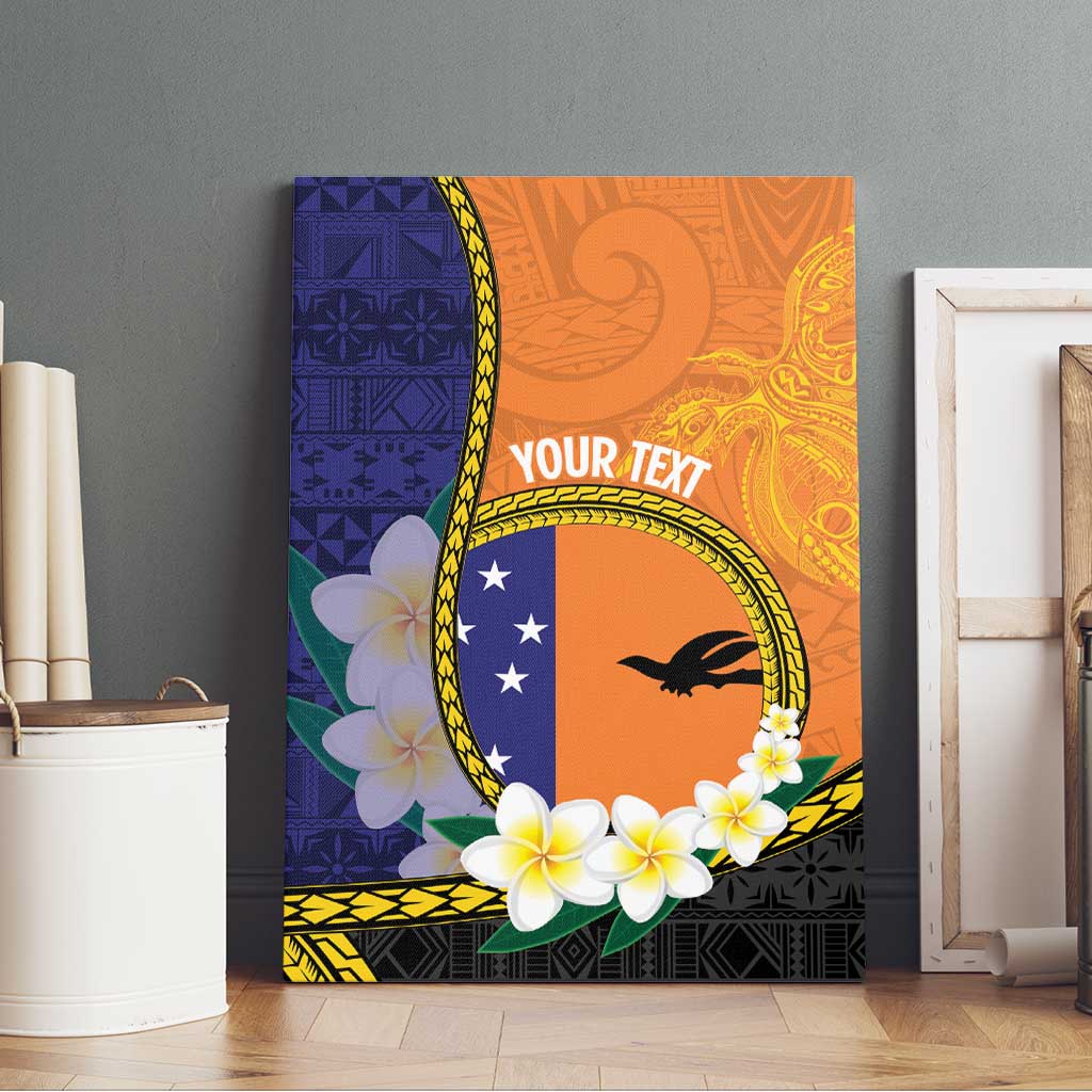 Personalised PNG Niu Ailan Canvas Wall Art Papua New Guinea Plumeria Melanesian Pattern LT14 - Polynesian Pride