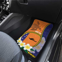 Personalised PNG Niu Ailan Car Mats Papua New Guinea Plumeria Melanesian Pattern LT14 - Polynesian Pride