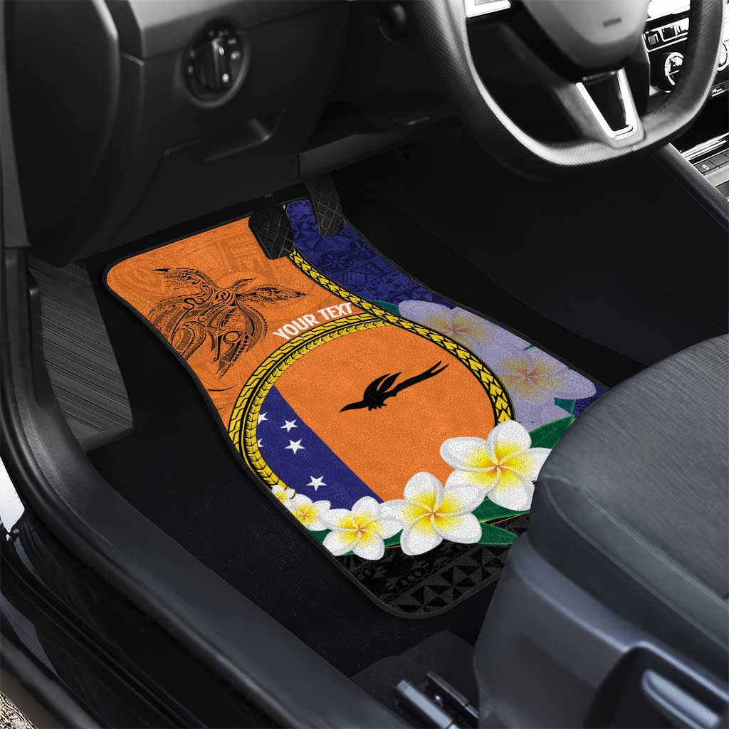 Personalised PNG Niu Ailan Car Mats Papua New Guinea Plumeria Melanesian Pattern LT14 - Polynesian Pride