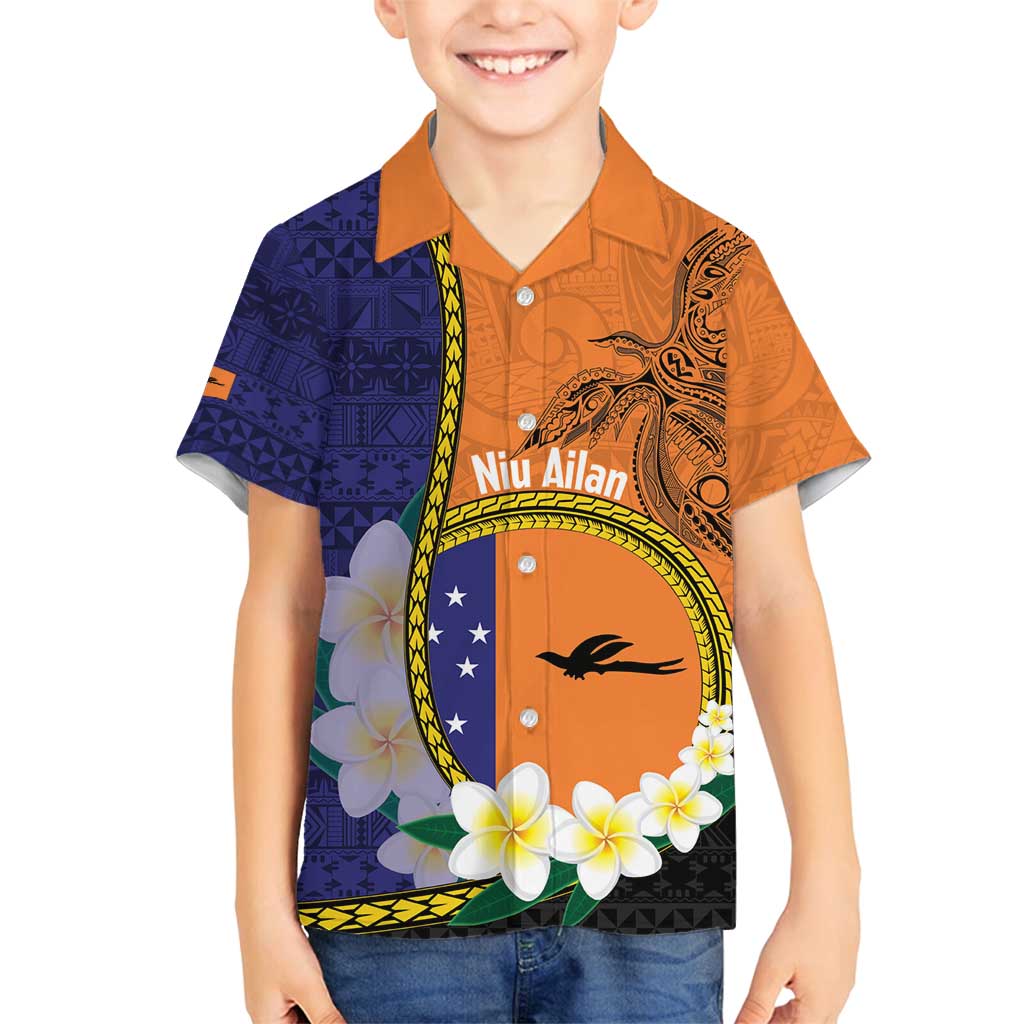 Personalised PNG Niu Ailan Family Matching Off Shoulder Short Dress and Hawaiian Shirt Papua New Guinea Plumeria Melanesian Pattern - Polynesian Pride