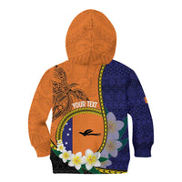 Personalised PNG Niu Ailan Kid Hoodie Papua New Guinea Plumeria Melanesian Pattern - Polynesian Pride