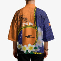 Personalised PNG Niu Ailan Kimono Papua New Guinea Plumeria Melanesian Pattern - Polynesian Pride
