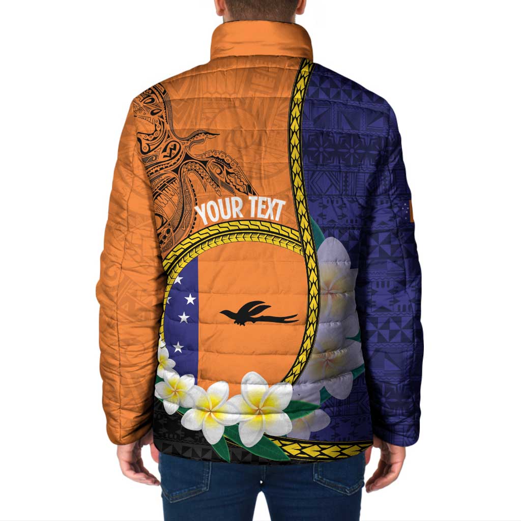 Personalised PNG Niu Ailan Padded Jacket Papua New Guinea Plumeria Melanesian Pattern LT14 - Polynesian Pride