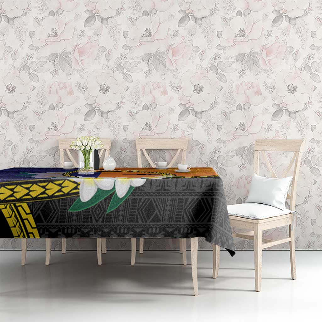 Personalised PNG Niu Ailan Tablecloth Papua New Guinea Plumeria Melanesian Pattern LT14 - Polynesian Pride