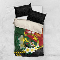 Personalised PNG Simbu Provins Bedding Set Papua New Guinea Plumeria Melanesian Pattern - Polynesian Pride
