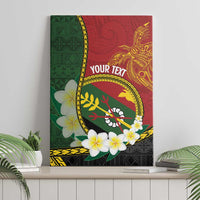 Personalised PNG Simbu Provins Canvas Wall Art Papua New Guinea Plumeria Melanesian Pattern - Polynesian Pride