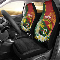 Personalised PNG Simbu Provins Car Seat Cover Papua New Guinea Plumeria Melanesian Pattern - Polynesian Pride