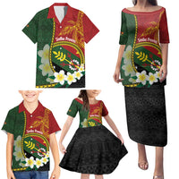 Personalised PNG Simbu Provins Family Matching Puletasi and Hawaiian Shirt Papua New Guinea Plumeria Melanesian Pattern - Polynesian Pride