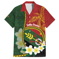 Personalised PNG Simbu Provins Hawaiian Shirt Papua New Guinea Plumeria Melanesian Pattern LT14 Green - Polynesian Pride
