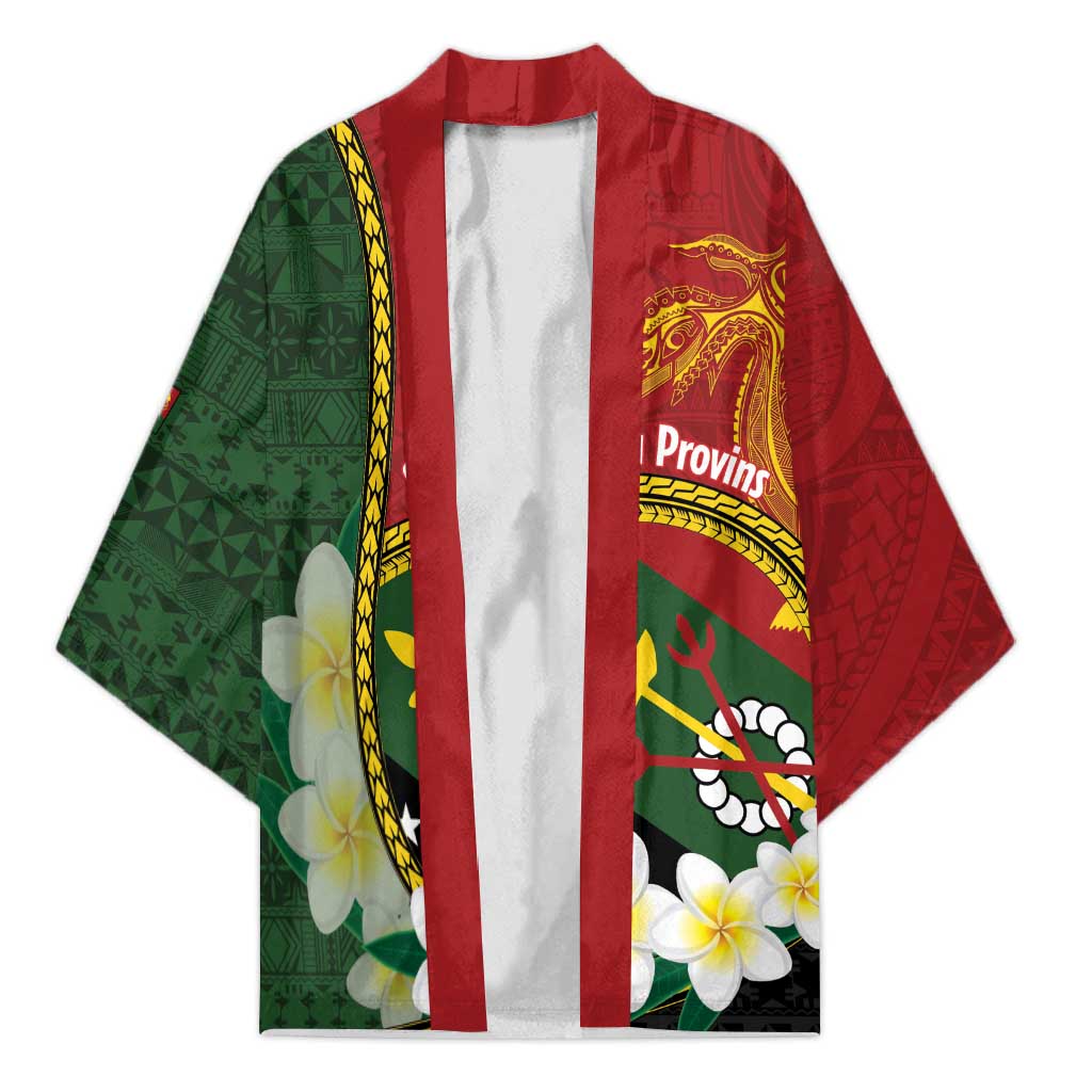 Personalised PNG Simbu Provins Kimono Papua New Guinea Plumeria Melanesian Pattern - Polynesian Pride