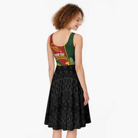 Personalised PNG Simbu Provins Midi Dress Papua New Guinea Plumeria Melanesian Pattern - Polynesian Pride