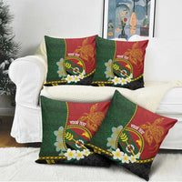 Personalised PNG Simbu Provins Pillow Cover Papua New Guinea Plumeria Melanesian Pattern - Polynesian Pride