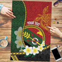 Personalised PNG Simbu Provins Puzzle Papua New Guinea Plumeria Melanesian Pattern - Polynesian Pride