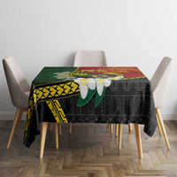 Personalised PNG Simbu Provins Tablecloth Papua New Guinea Plumeria Melanesian Pattern - Polynesian Pride