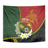 Personalised PNG Simbu Provins Tapestry Papua New Guinea Plumeria Melanesian Pattern - Polynesian Pride