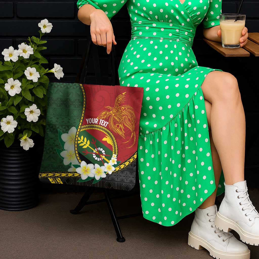 Personalised PNG Simbu Provins Tote Bag Papua New Guinea Plumeria Melanesian Pattern - Polynesian Pride