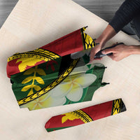 Personalised PNG Simbu Provins Umbrella Papua New Guinea Plumeria Melanesian Pattern - Polynesian Pride