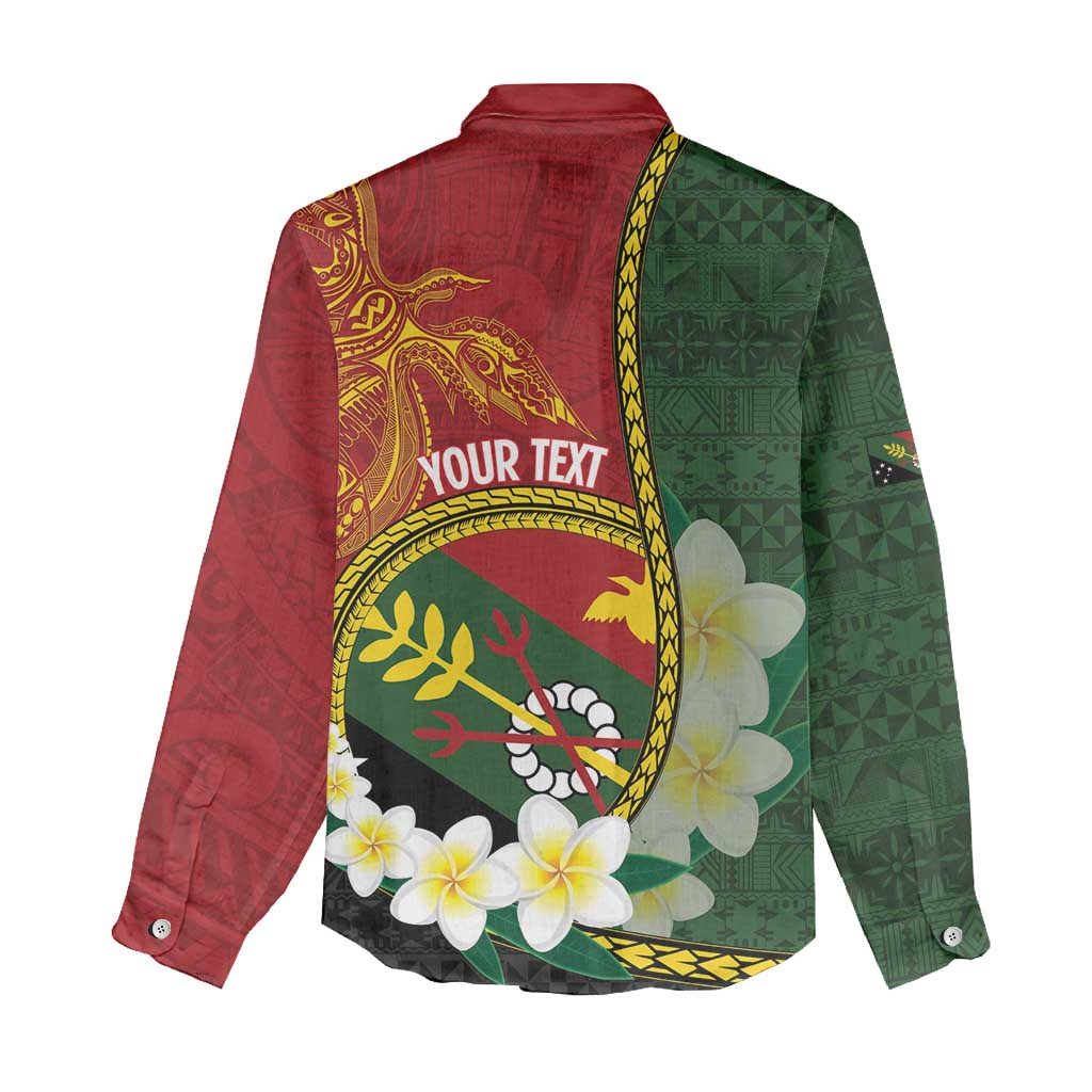 Personalised PNG Simbu Provins Women Casual Shirt Papua New Guinea Plumeria Melanesian Pattern - Polynesian Pride