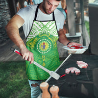 Cook Islands Manta Ray Apron Kuki Airani Tattoo Green Color LT14 - Polynesian Pride