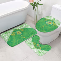 Cook Islands Manta Ray Bathroom Set Kuki Airani Tattoo Green Color LT14 - Polynesian Pride